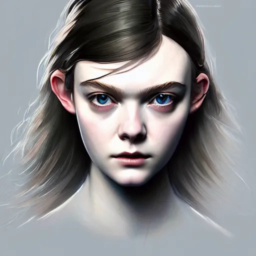 Image similar to symmetry!! portrait of elle fanning in metal gear solid and death stranding, horror, fashion, dark!! intricate, elegant, highly detailed, digital painting, artstation, concept art, smooth, sharp focus, illustration, art by artgerm and frank frazetta and peter paul rubens