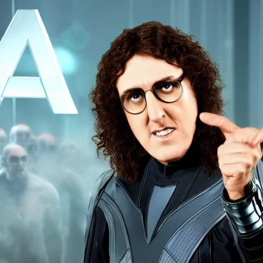 Prompt: weird al in the avengers