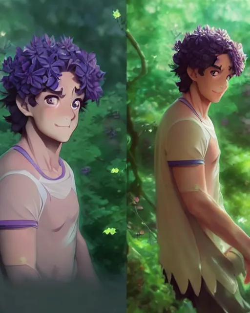 Image similar to character concept art of tom hanks as an anime dryad | cute - fine face, pretty face, realistic shaded perfect face, fine details by stanley artgerm lau, wlop, rossdraws, james jean, andrei riabovitchev, marc simonetti, and sakimichan, tranding on artstation