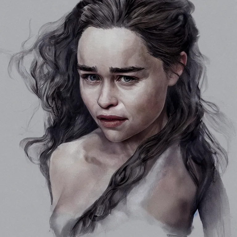 Image similar to Emilia Clarke, concept art, masterpiece, photorealism