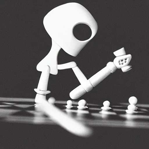 Prompt: “a studio photo of an alien playing chess”