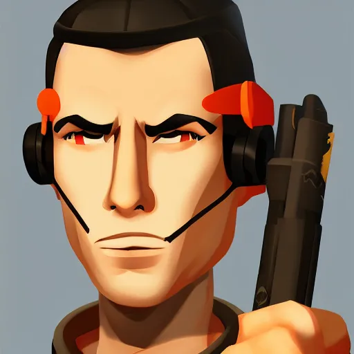 Image similar to portrait of scout from team fortress 2 in the style of kazuma kaneko, hd, artstation, very detailed