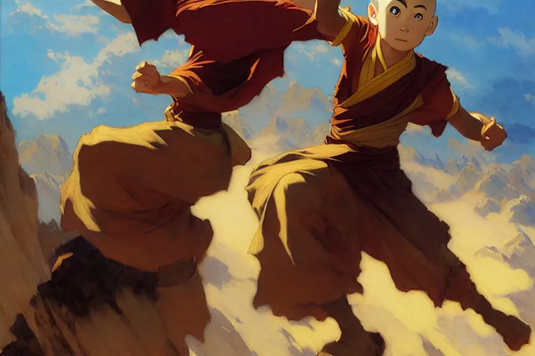 Prompt: the last airbender, atla, painting by gaston bussiere, craig mullins, j. c. leyendecker