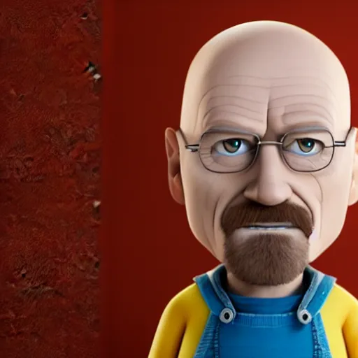 Image similar to Walter White as Gru in Despicable Me, artistic, 8k, cinematic, accurate, symetric, face, dramatic lighting, pastel colours, hdr