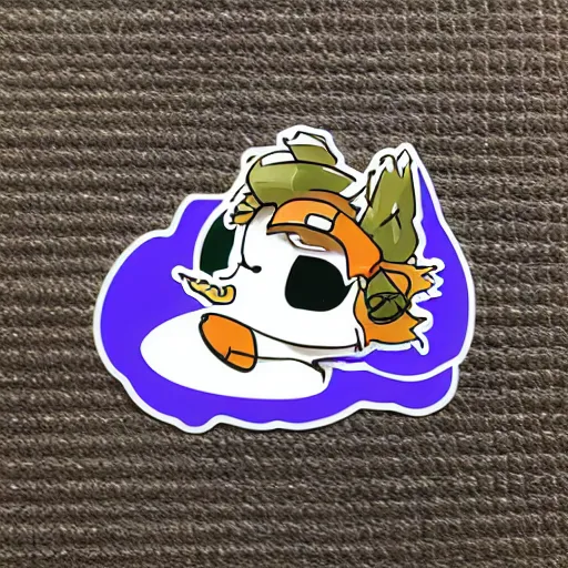 Prompt: chibi goose sticker