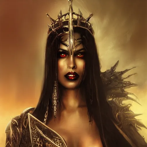 Image similar to aaliyah as queen of the damned, darkwave, darksynth, concept headshot art, sharp, digital matte painting, art by luis royo, greg rutkowski, wlop, dramatic lighting, trending on artstation