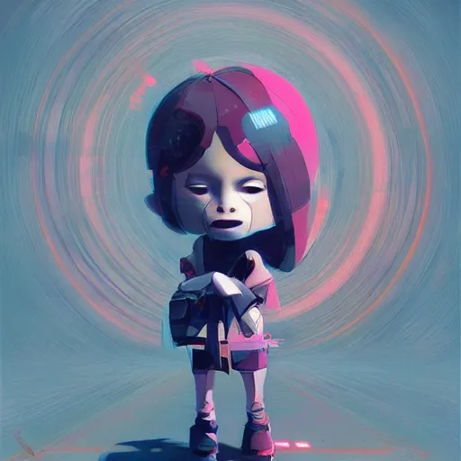 Image similar to Glitchpunk girl, by Goro Fujita