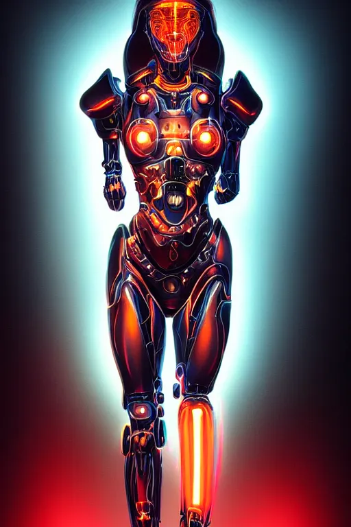 Prompt: portrait of a girl with a biomechanic armor and neon light by Jim Burns, dramatic lighting, highly detailed, trending on artstation