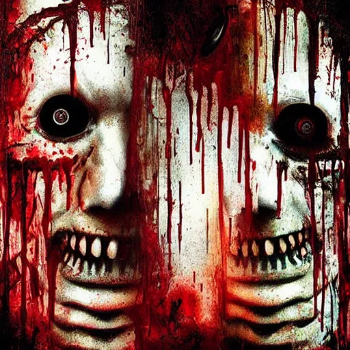 Image similar to horror art, deep bleeding decaying colors!, movie blockbuster flick
