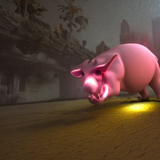 Prompt: Lazerpig photo-realistic cinematic lighting ultra-detailed