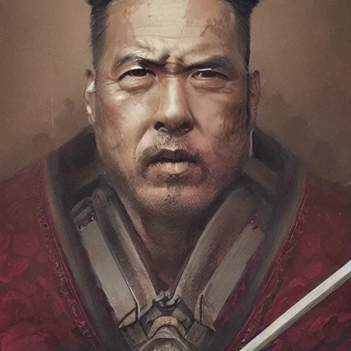 Image similar to a beautfiul award winning commission portrait of a samurai,digital art,art by greg rutkowski,character design by charles bowater,photorealistic,ross tran,hyperdetailed,detailed face,fascinating,2021,western comic style