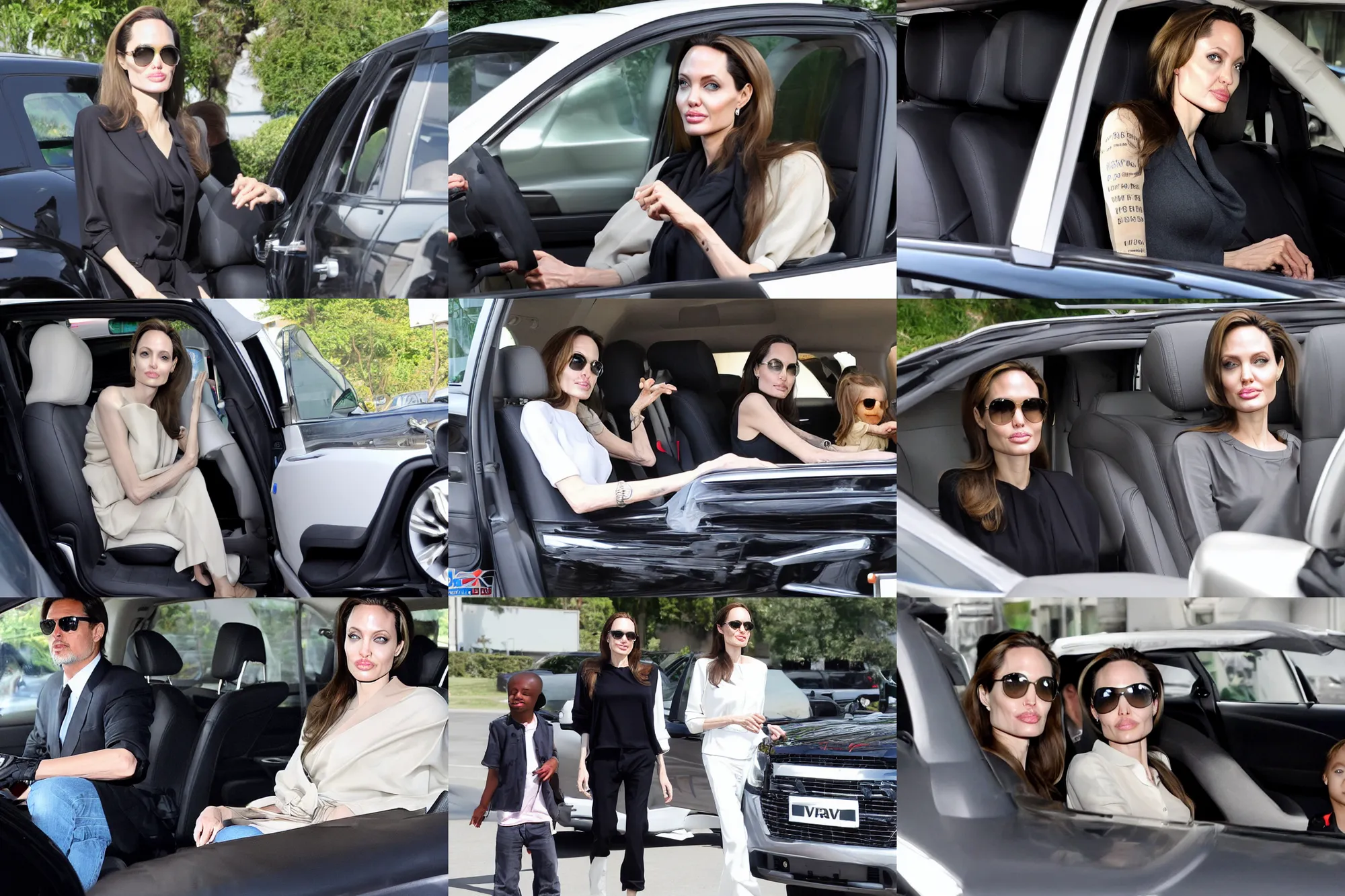 Image similar to angelina jolie sits in haval f 7