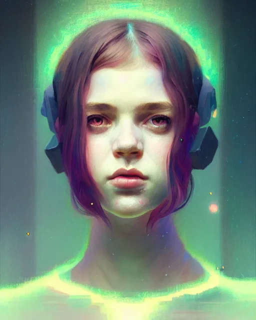 Image similar to young glitched woman, full body portrait, beautiful girl, bright, highkey, realistic, serov, surikov, vasnetsov, repin, kramskoi, uplight, insanely detailed, charlie bowater, tom bagshaw, octane rendered,, 8 k, unreal engine, illustration, trending on artstation, masterpiece