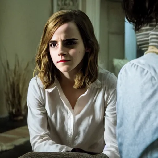 Prompt: a film still of Emma Watson in It (2017 movie)