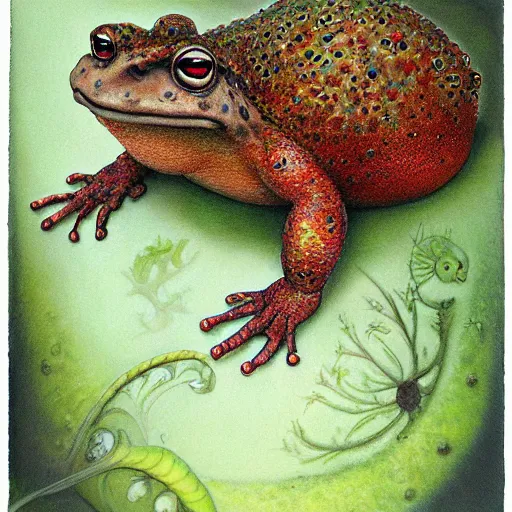 Image similar to Portrait of Toad, artwork by Daniel Merriam,