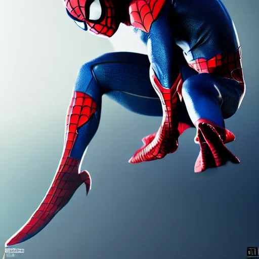 Image similar to futuristic spiderman on Kamen rider armor ,highly detailed, 4k, HDR, award-winning, artstation, octane render