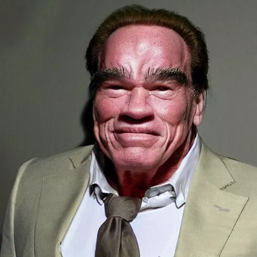 Image similar to what if danny de vito had arnold schwarzenegger's body, photo, flexing, realistic, detailed