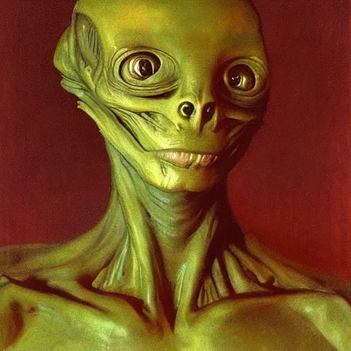 Image similar to alien by ilya repin