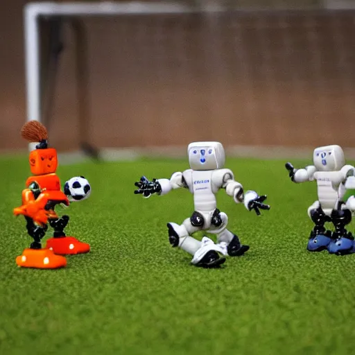 Image similar to robots playing soccer