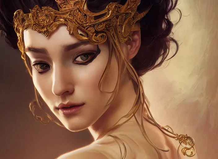 Image similar to masked, perfectly-centered-Portrait of the most beautiful woman on the planet , intricate, highly detailed, artstation, concept art, smooth, sharp focus, illustration,award-winning, Unreal Engine 5, 8K, art by artgerm and greg rutkowski and alphonse mucha