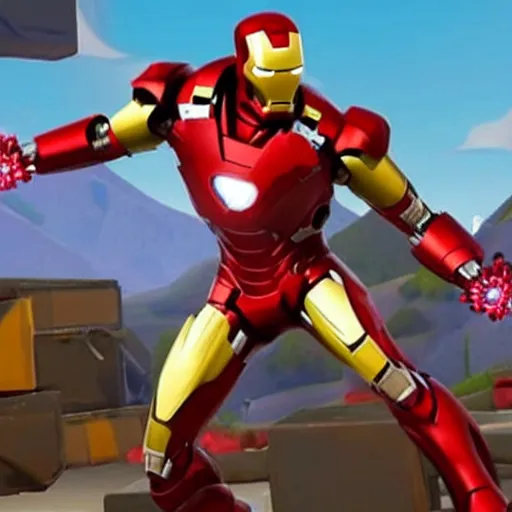 Prompt: iron man in fortnite