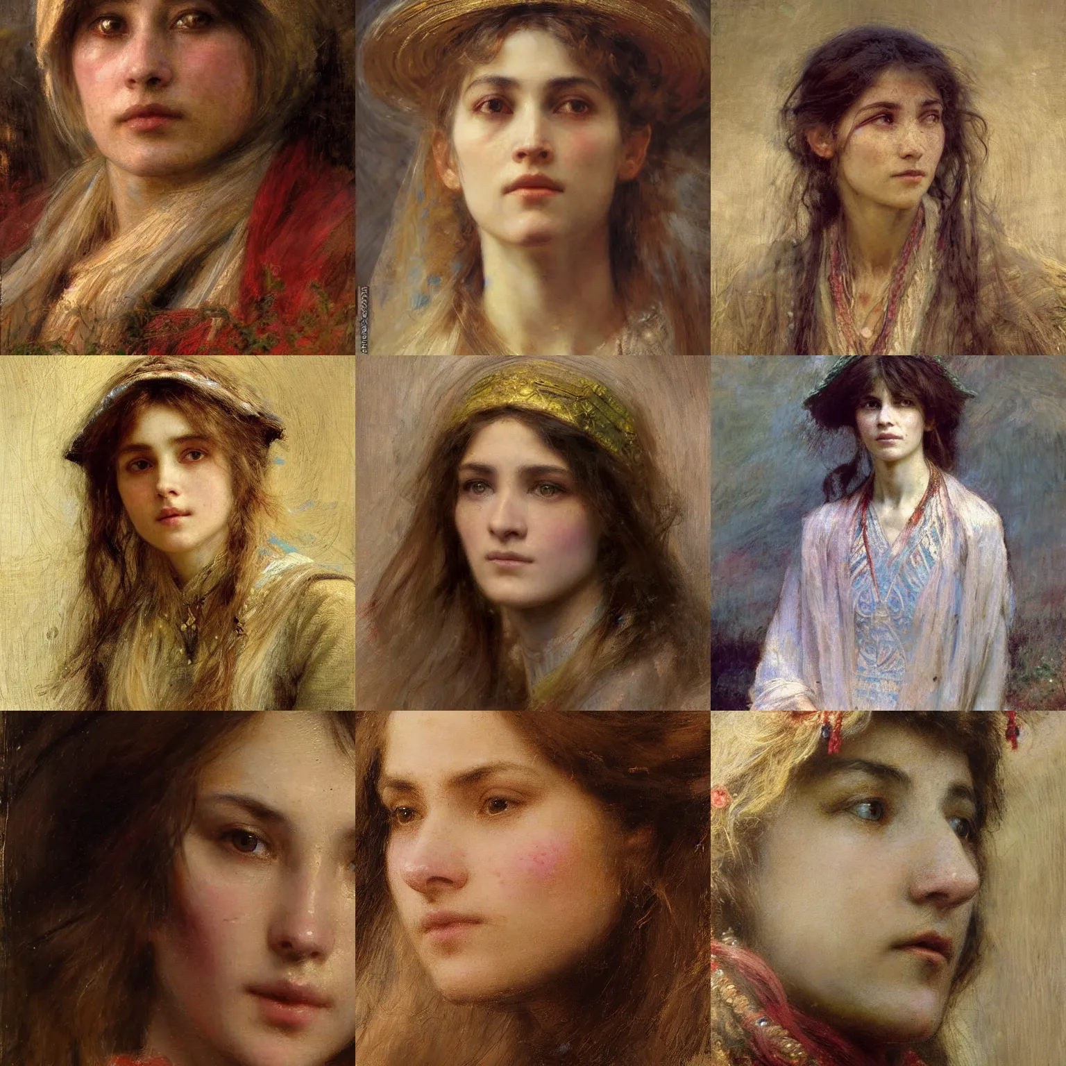 Prompt: female wizard orientalism face detail by nikolay makovsky and jules bastien - lepage and annie swynnerton and thomas lawrence, masterful intricate artwork, excellent lighting, high detail 8 k