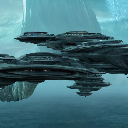 Prompt: avatar movie valkariye mothership kind of mother ship 4 k image