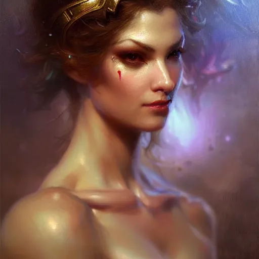 Image similar to portrait of a phantomess. highly detailed painting by gaston bussiere, craig mullins, j. c. leyendecker, close shot, 8 k realistic, cryengine, frostbite 3 engine, sharp focus, trending on pinterest, trending on artstation, trending on deviantart