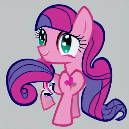 Image similar to Pinkie Pie, drawn by a professional brony artist, show-accurate, vector graphics, in the style of Friendship is Magic