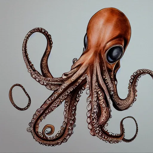 Prompt: photorealistic octopus wearing pants