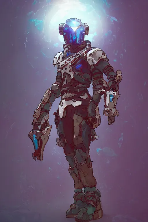 Image similar to combination suit armor aloy horizon forbidden west horizon zero dawn robot ninja mask helmet backpack tribal, art gta 5 comics, official fanart behance hd artstation by jesper ejsing, by rhads, makoto shinkai and lois van baarle, ilya kuvshinov, ossdraws radiating a glowing aura cgi rtx 2 0 2 2