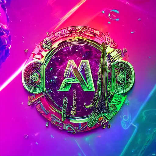 Image similar to a and w vaporwave logo, digital art, cosmic, 3 d high definition, trending on art station, photorealistic, high resolution, 8 k, octane, hyper detailed, insane details, intricate, elite, ornate, elegant trend, highly detailed and intricate, sharp focus, photography, unreal engine