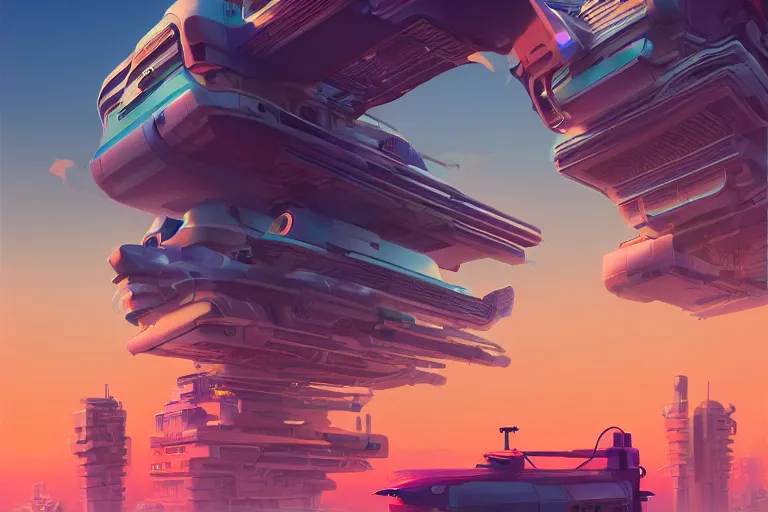 Prompt: a beautiful matte masterpiece of futuristic tokio at summer by beeple and rhads, trending on artstation, featured on behance, intricate, rectilinear.