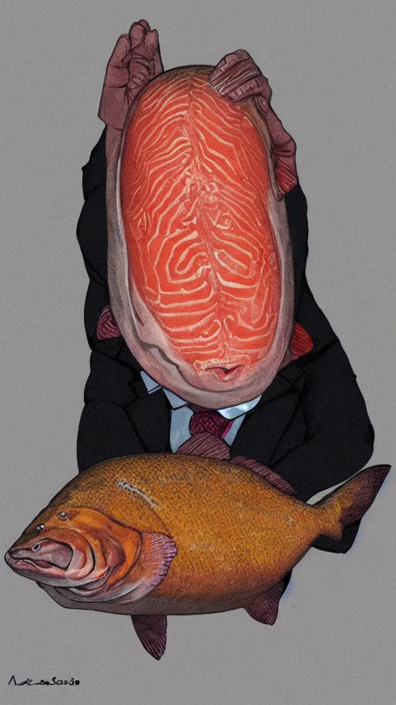 Prompt: alex salmond as a salmon