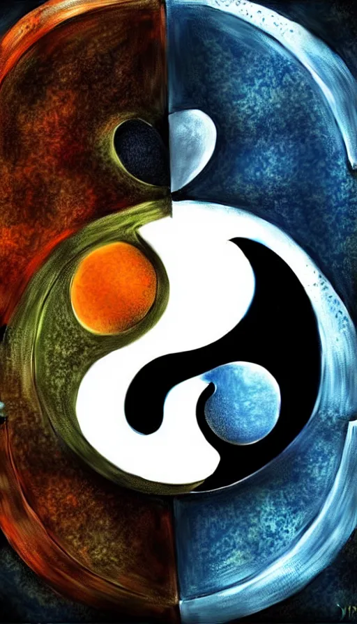 Image similar to Abstract representation of ying Yang concept, from Warcraft
