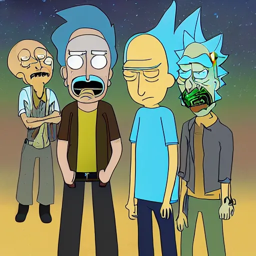 ArtStation - Rick and Morty Style fuse Breaking Bad and The Boys