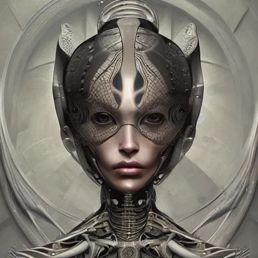 Prompt: ultra realist intricate detailed painting of a single attractive alien female, full body, curvy, black scales and cyborg tech, symmetry accurate features, very intricate details, focus, artstyle Hiraku Tanaka and Tom Bagshaw, award winning