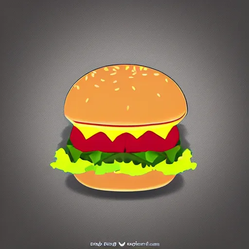 Image similar to high quality and iconic vector logo for a burger restaurant