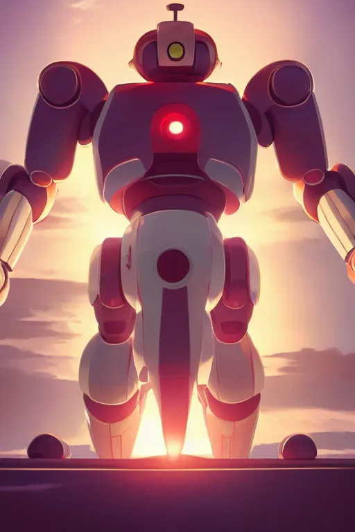 Image similar to metabots medabots medarotto medarot robot minimalist comics, behance hd by jesper ejsing, by rhads, makoto shinkai and lois van baarle, ilya kuvshinov, rossdraws global illumination ray tracing hdr radiating a glowing aura