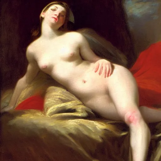 Image similar to hello there! in the style of william etty, oil on canvas, 1 8 6 0, 4 k resolution