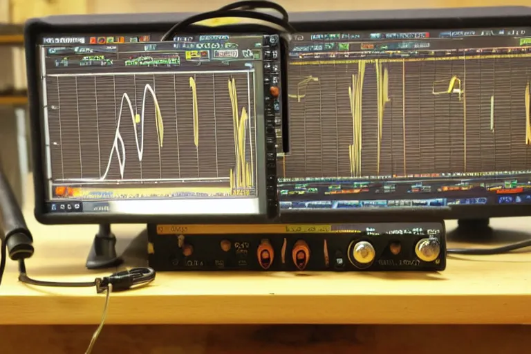 Image similar to an oscilloscope shaking a sound wave, wiggling a weasel, a stoat sinusoid spectacle : the wiggle and the wave - the wiggle is the wave!