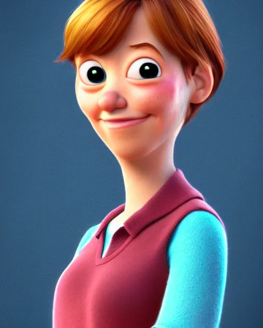Prompt: sad adult woman character portrait, by pixar, highly detailed, dynamic shadows, 4 k, splash art
