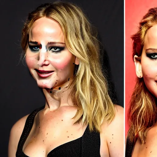 Prompt: jennifer lawrence as a tomato