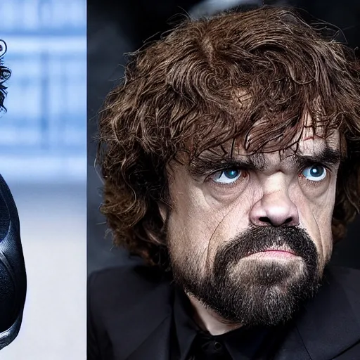 Prompt: peter dinklage as batman fighting wolverine played by danny devito