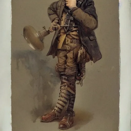 Image similar to (((((portrait of boy dressed as steampunk explorer . muted colors.))))) by Jean-Baptiste Monge !!!!!!!!!!!!!!!!!!!!!!!!!!!