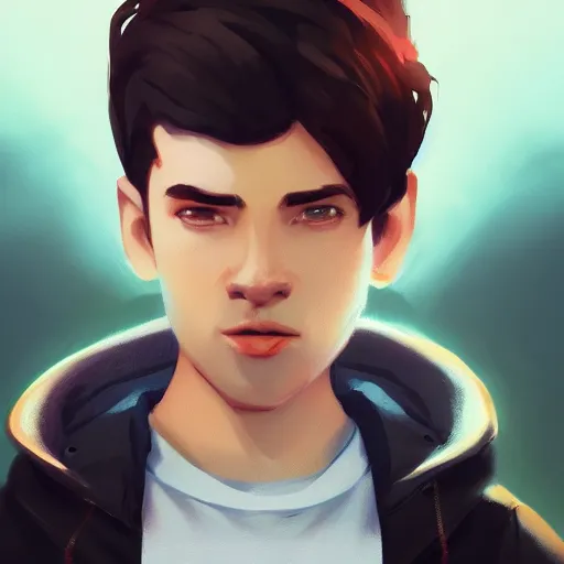 Image similar to portrait of ibai llanos, the popular twitch streamer, mattepainting concept blizzard pixar maya engine on stylized background splash comics global illumination lighting artstation, sharp focus, lois van baarle, ilya kuvshinov, rossdraws