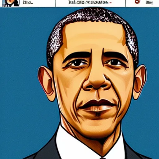 Image similar to president obama looking at the camera, symmetrical shot, drawn by dave gibbons