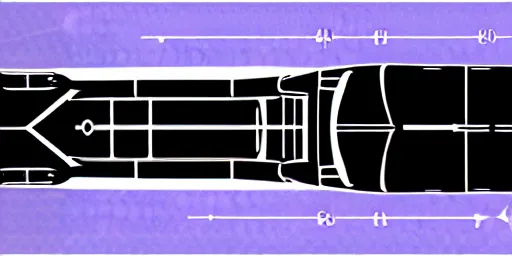 Image similar to very intricate blueprint schematics of the barbie imperial space cruiser