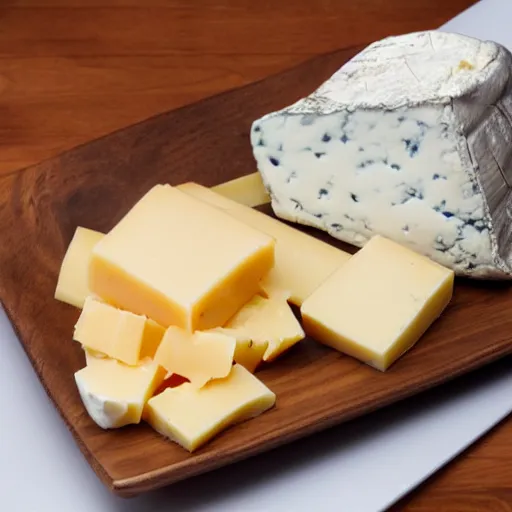 Prompt: a plate with very delicious cheese