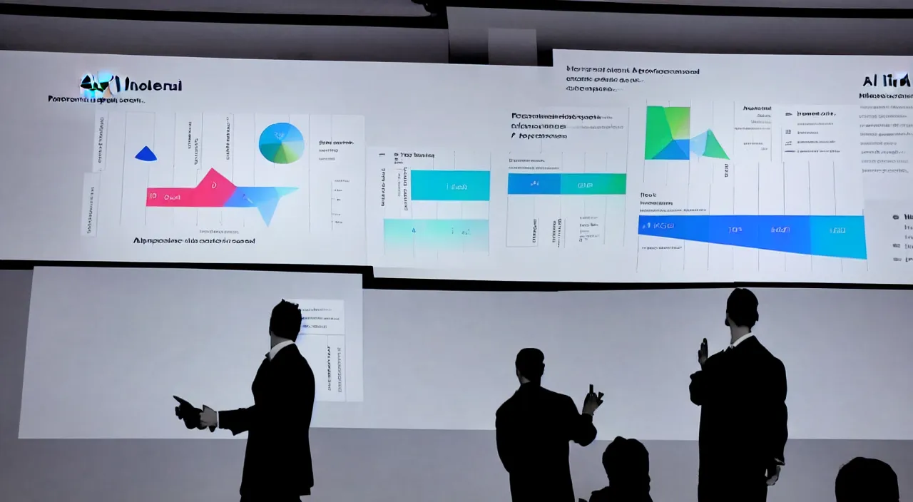 Image similar to a powerpoint presentation about ai making powerpoint presentations. powerpoint spreadsheet.